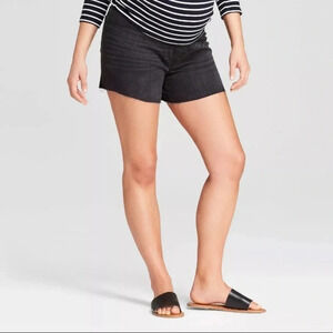 Isabel Maternity MIDI Shorts Black 18 waist 34 NWT